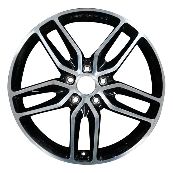 2018 chevrolet corvette wheel 19 polished black aluminum 5 lug w5635pb 5