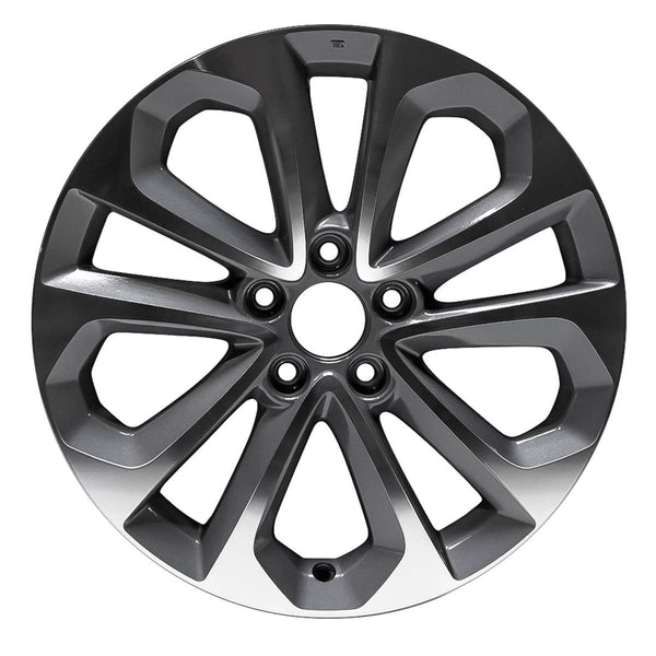 2014 honda accord wheel 18 machined dark charcoal aluminum 5 lug rw64048mdc 2
