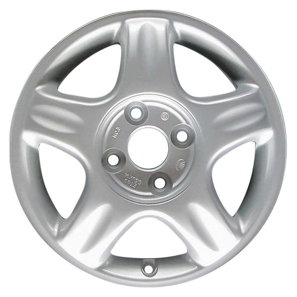 2002 daewoo lanos wheel 14 silver aluminum 4 lug w75131s 4
