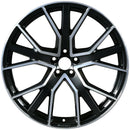 2020 Audi Q8 Rueda 22" Aluminio negro maquinado 5 lengüetas W96815MB-2