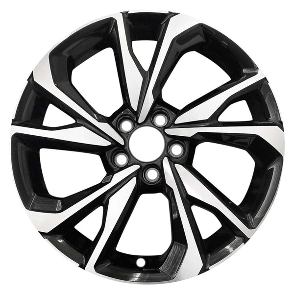 2018 honda civic wheel 18 machined black aluminum 5 lug rw64108mb 2