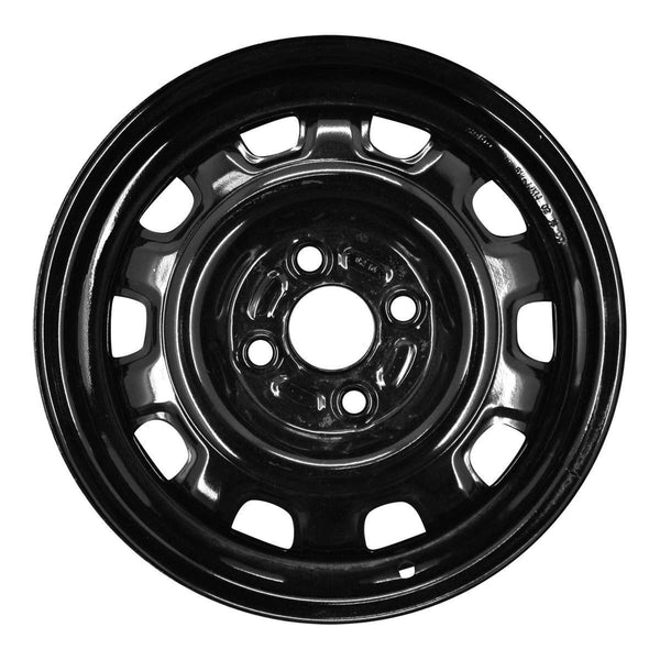 2006 hyundai accent wheel 14 black steel 4 lug w70722b 7