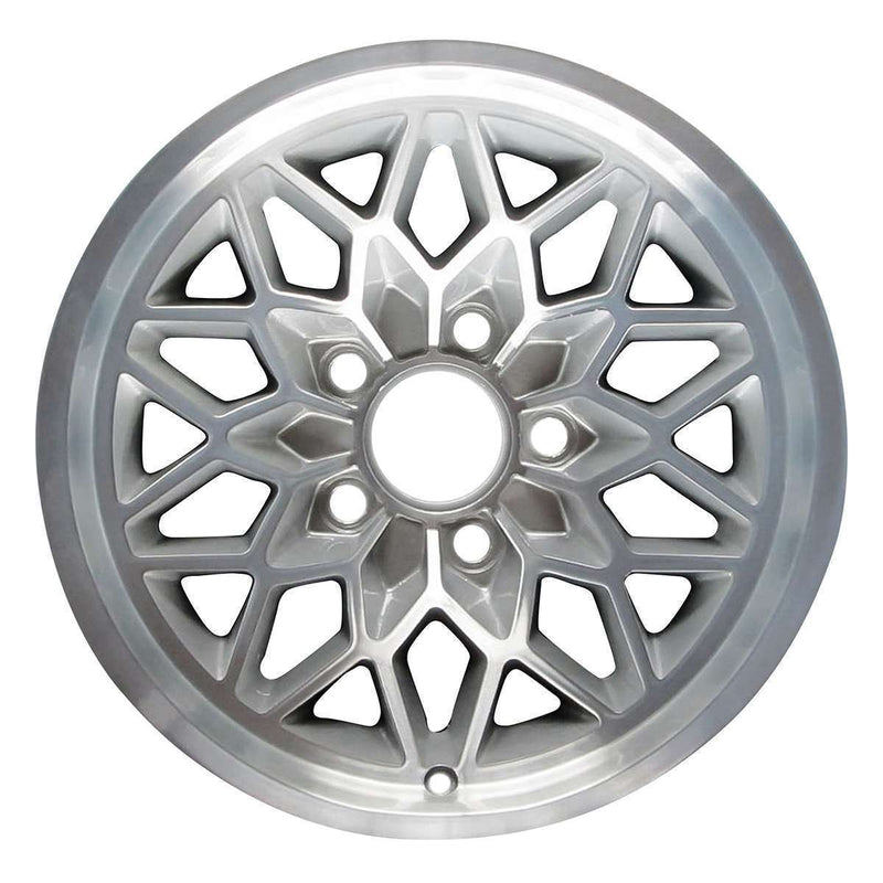 1978 pontiac firebird wheel 15 machined silver aluminum 5 lug w1119ms 1