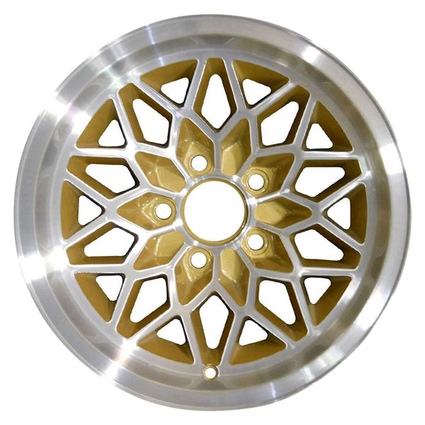 1978 pontiac firebird wheel 15 machined gold aluminum 5 lug w1119mg 1