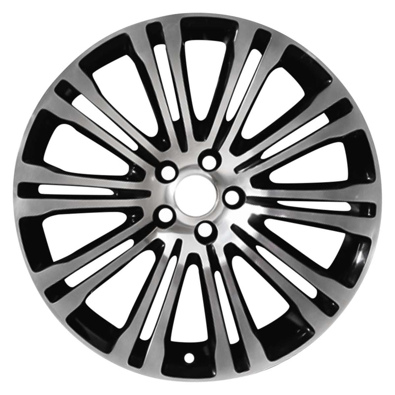 2012 chrysler 300 wheel 19 polished black aluminum 5 lug w2419pb 2