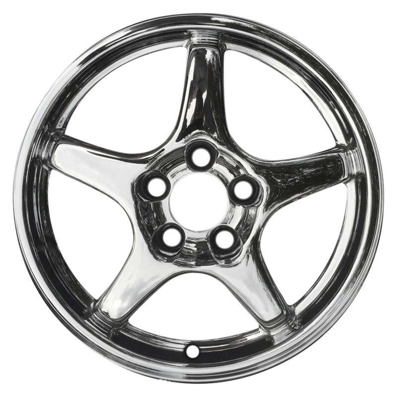 1996 chevrolet corvette wheel 17 chrome aluminum 5 lug w5035chr 1