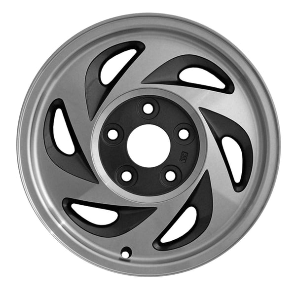 2002 gmc s15 wheel 15 machined charcoal aluminum 5 lug rw5039mc 24