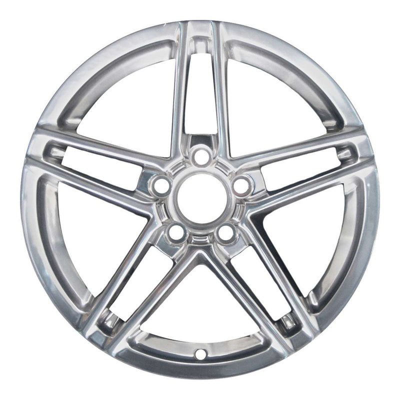 2006 chevrolet corvette wheel 19 polished aluminum 5 lug w5107p 1