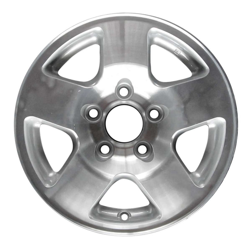 2003 chevrolet van wheel 15 machined silver aluminum 5 lug w5127ms 7