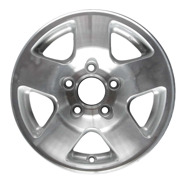 2002 gmc savana wheel 15 machined silver aluminum 5 lug w5127ms 2