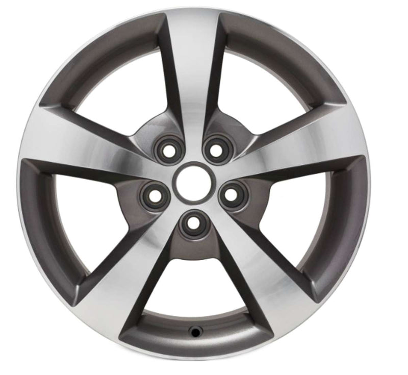 2012 chevrolet malibu wheel 17 polished charcoal aluminum 5 lug rw5334pc 5