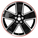 2015 chevrolet camaro wheel 21 machined black red aluminum 5 lug w5549mbr 4
