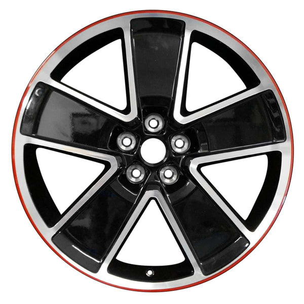 2015 chevrolet camaro wheel 21 machined black red aluminum 5 lug w5549mbr 4