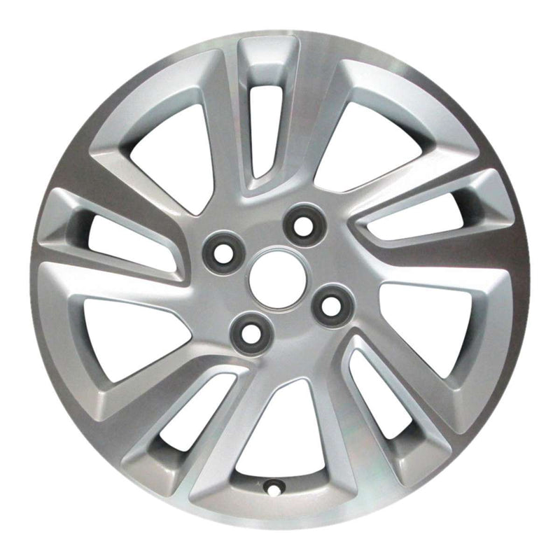 2014 chevrolet spark wheel 15 machined silver aluminum 4 lug w5606ms 1