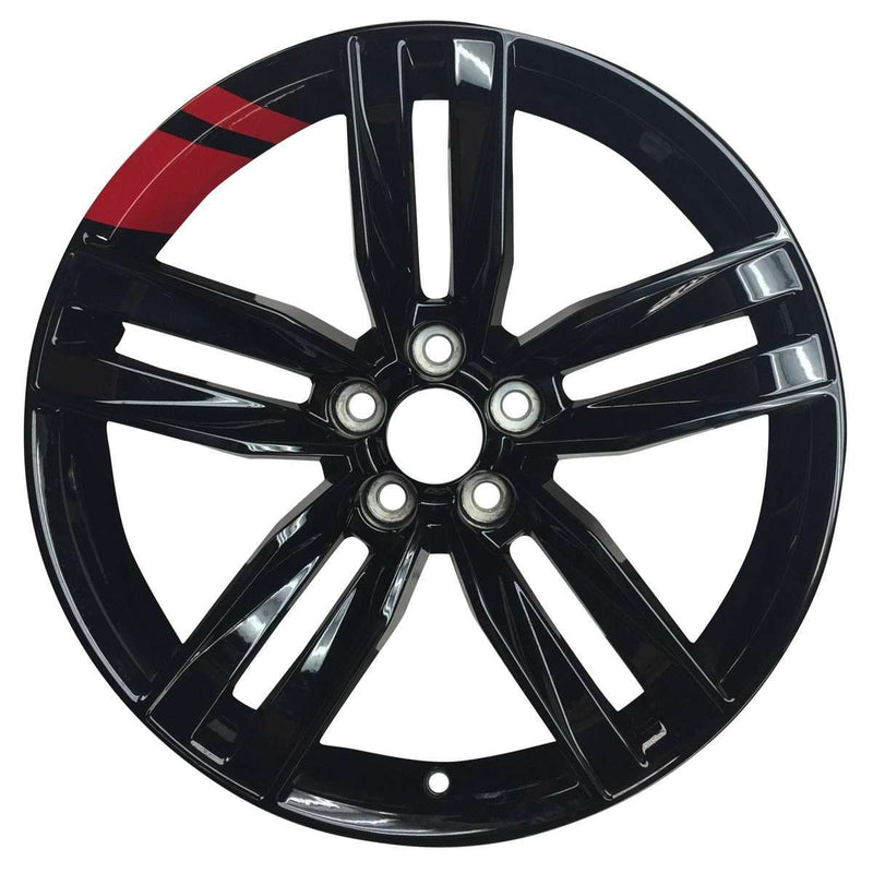 2019 chevrolet camaro wheel 20 black with red stripe aluminum 5 lug w5761rb 4