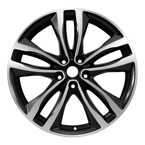 2016 chevrolet malibu wheel 19 machined black aluminum 5 lug rw5857mb 1