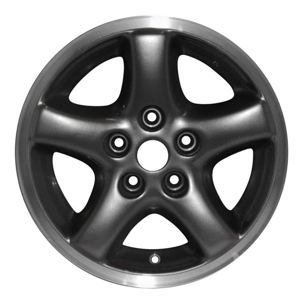 2000 Jeep Cherokee Wheel 15" Charcoal Machined Lip Aluminum 5 Lug W9018CML-9