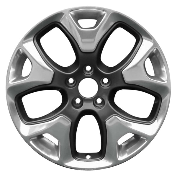 2018 Jeep Compass Wheel 18" Polished Dark Charcoal Aluminum 5 Lug W9191PDC-2