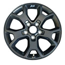 Rueda Jeep Wrangler 2020 de 17" en negro satinado con logotipo azul de Jeep, aluminio, 5 lengüetas W9218SNB-3