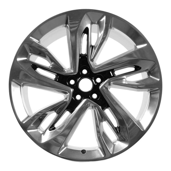 2016 lincoln mkx wheel 21 polished black aluminum 5 lug w10076pb 1