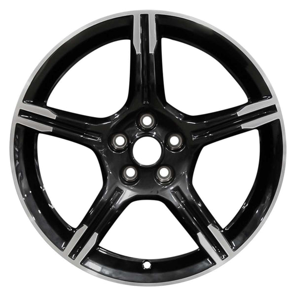 2019 ford mustang wheel 19 machined gloss black aluminum 5 lug w10220mb 1