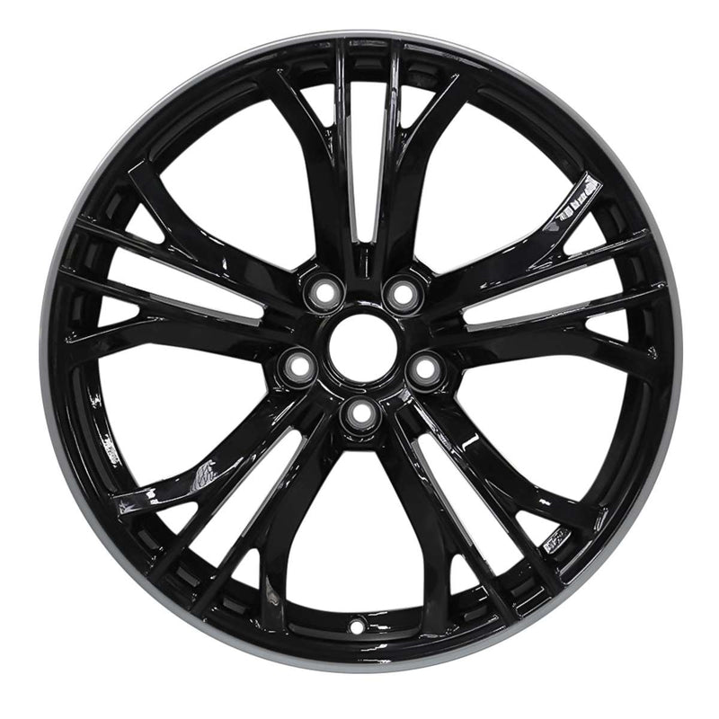 2012 audi r8 wheel 19 machined black aluminum 5 lug w58907mb 2