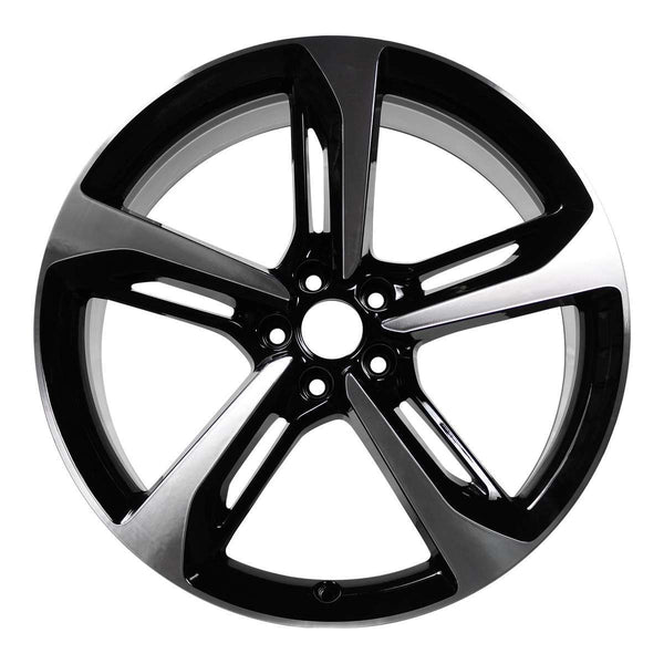 2015 audi rs7 wheel 21 machined gloss black aluminum 5 lug w58939mb 2