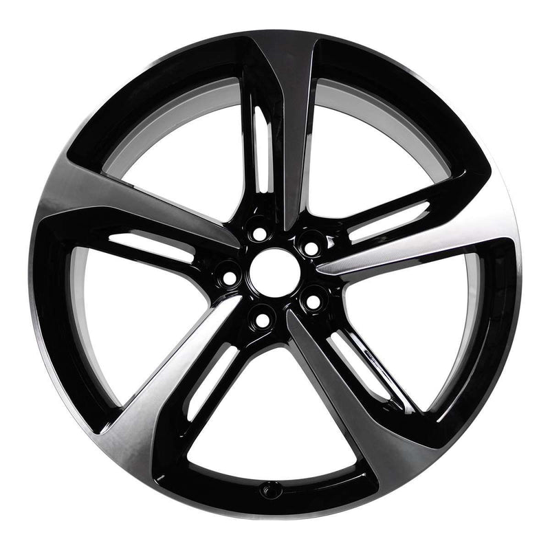 2016 audi rs7 wheel 21 machined gloss black aluminum 5 lug w58939mb 3