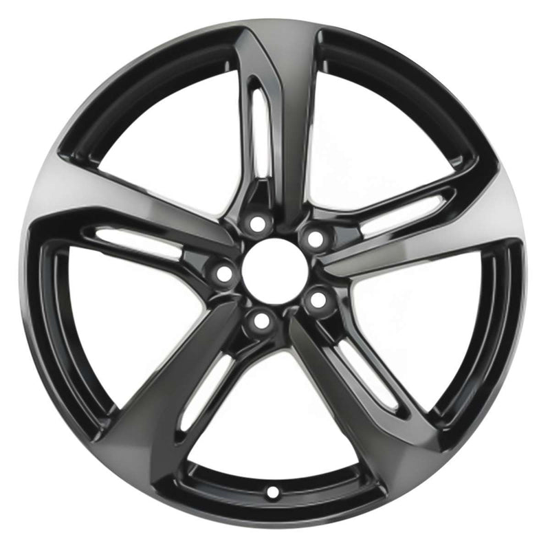 2016 audi tt wheel 19 machined black aluminum 5 lug w58996mb 1