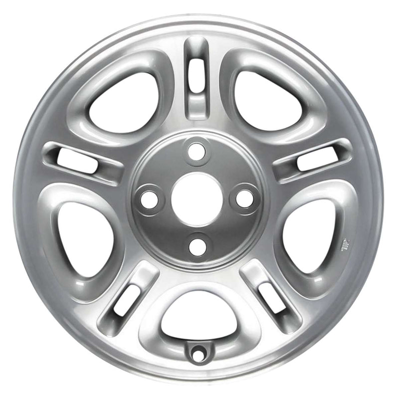 1999 chevrolet prizm wheel 14 silver aluminum 5 lug w60173s 1