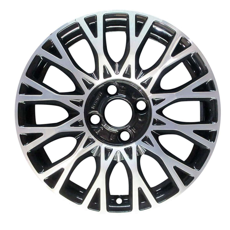 2018 fiat 500 wheel 15 machined black aluminum 4 lug w61666mb 7