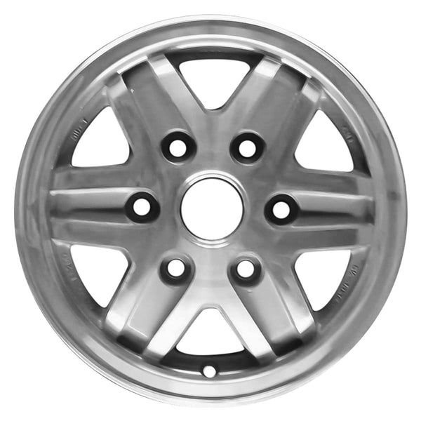 1985 nissan pickup wheel 14 machined silver aluminum 6 lug w62262ms 3