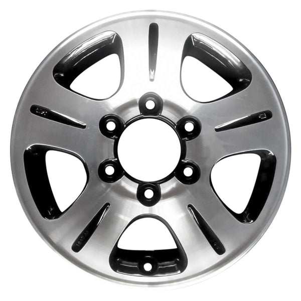 1996 nissan pickup wheel 15 machined charcoal aluminum 6 lug w62341mb 1