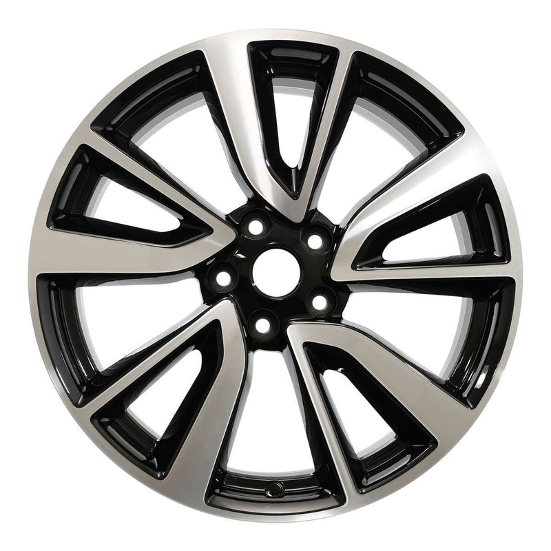 2017 nissan rogue wheel 19 machined gloss black aluminum 5 lug rw62748mb 1