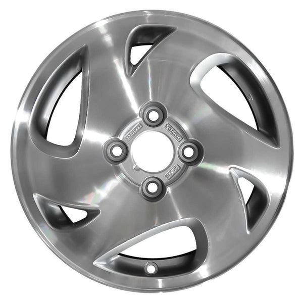 2000 honda civic wheel 14 machined silver aluminum 4 lug w63791ms 5