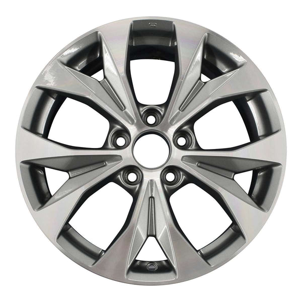 2014 honda civic wheel 17 machined charcoal aluminum 5 lug rw64025mc 3