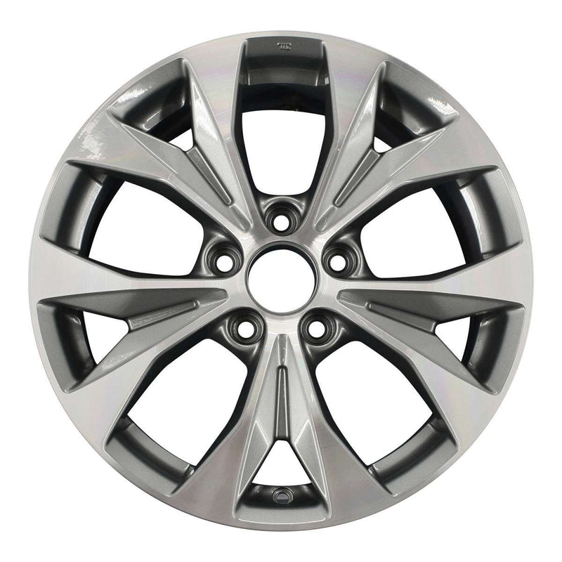 2013 honda civic wheel 17 machined charcoal aluminum 5 lug rw64025mc 2