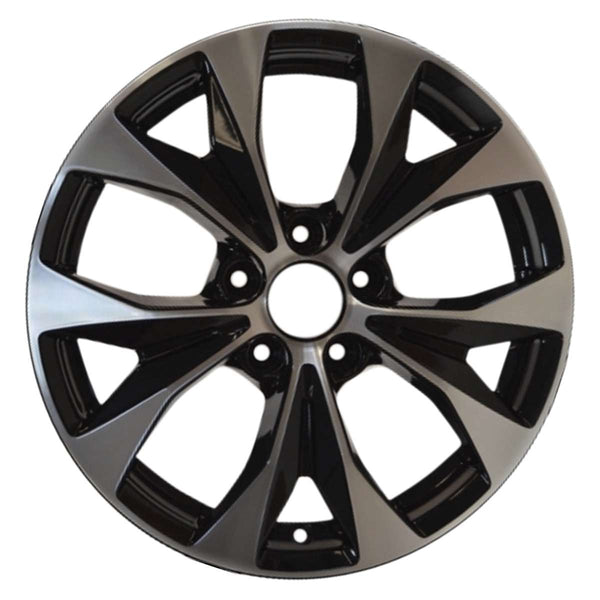 2014 honda civic wheel 17 machined gloss black aluminum 5 lug w64025mb 3