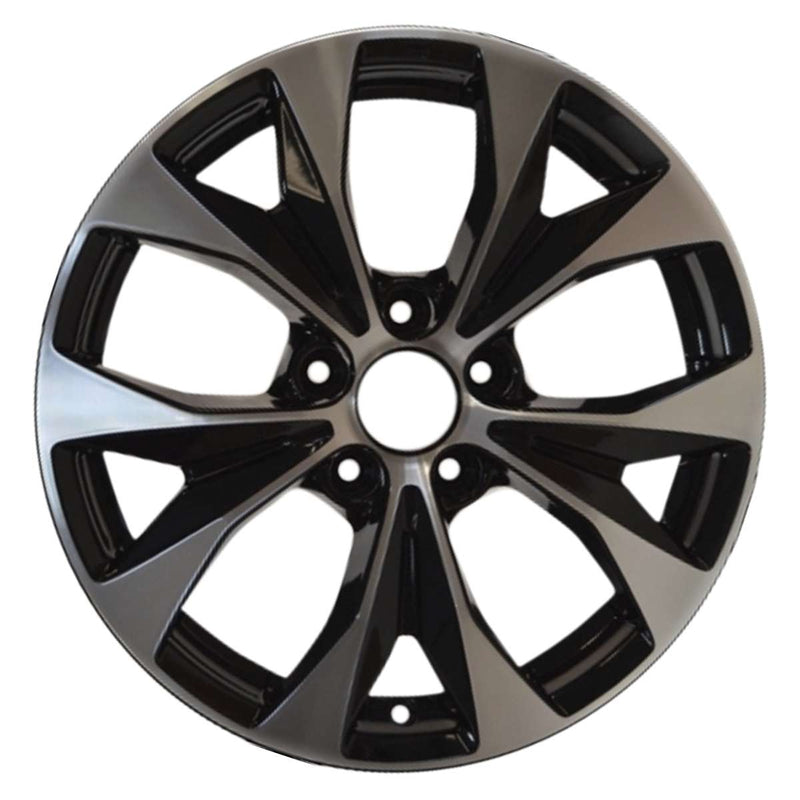 2012 honda civic wheel 17 machined gloss black aluminum 5 lug w64025mb 1