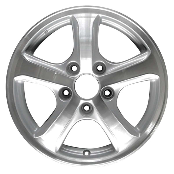 2015 honda civic wheel 15 machined silver aluminum 5 lug w64027ms 4