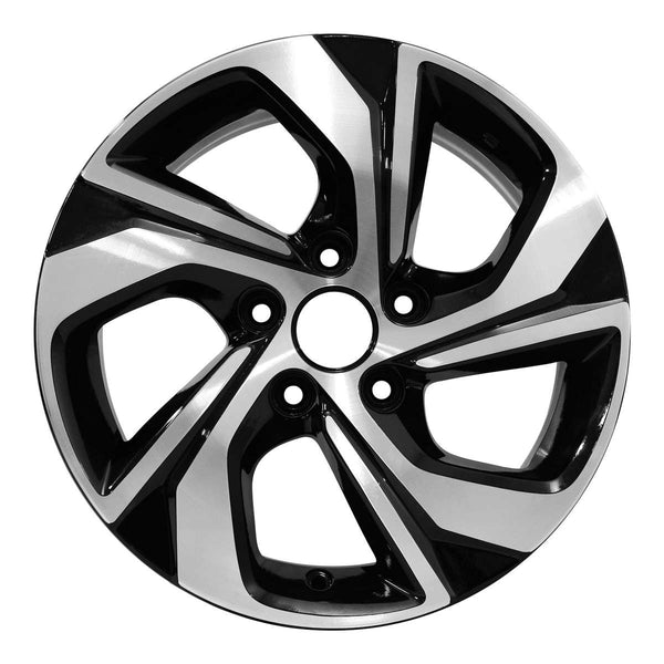 2016 honda accord wheel 16 machined gloss black aluminum 5 lug rw64078mb 1