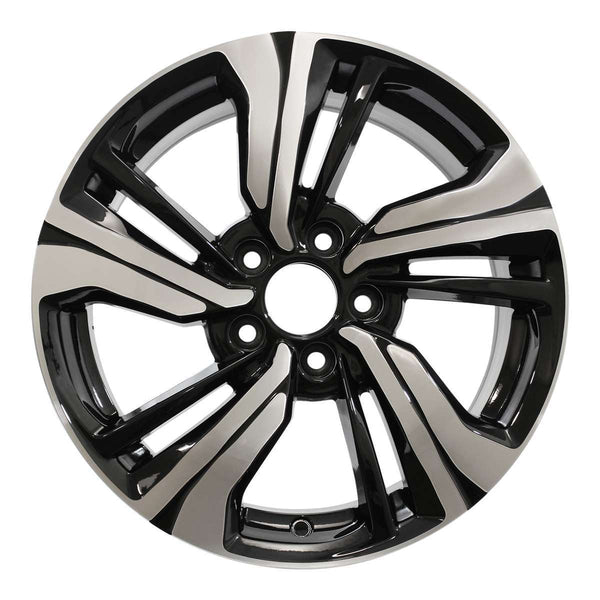 2019 honda civic wheel 17 machined gloss black aluminum 5 lug rw64099b 4