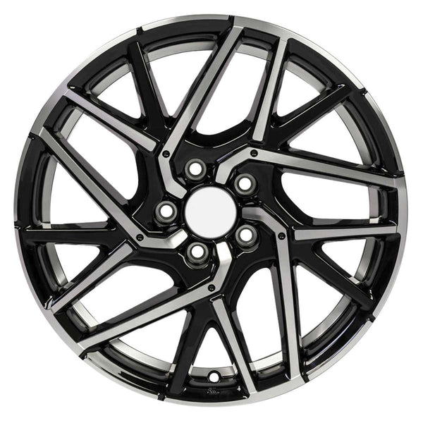 2018 honda civic wheel 18 machined black aluminum 5 lug w64107mb 2