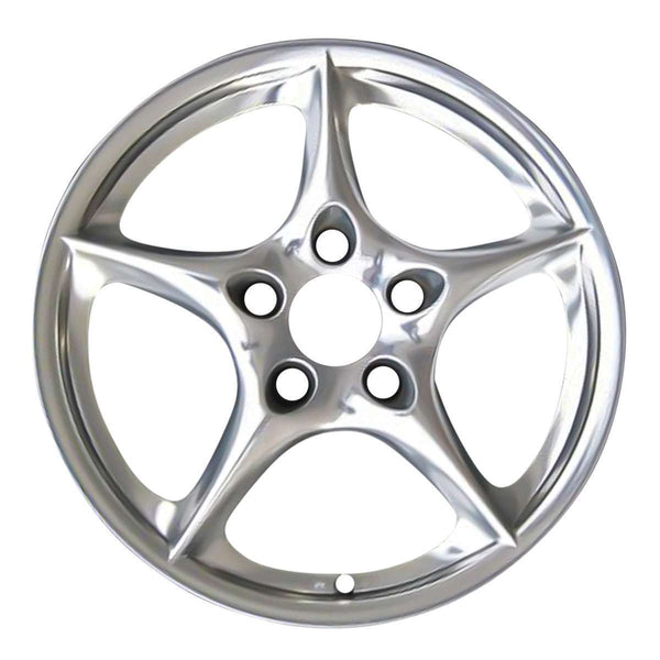 2005 porsche 911 wheel 18 polished aluminum 5 lug w67304p 4