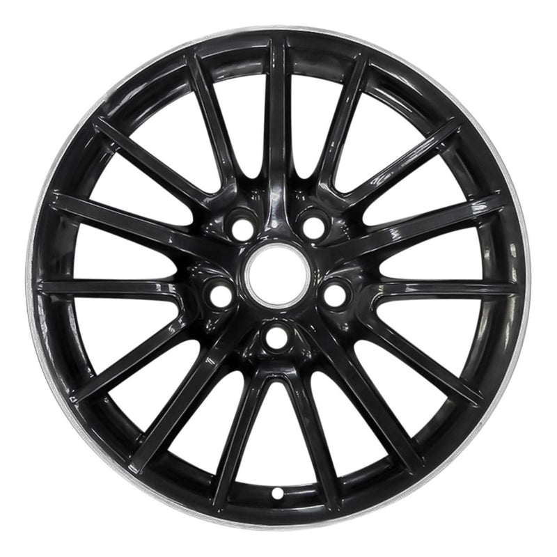 2011 porsche 911 wheel 19 black face with polished lip aluminum 5 lug w67328bpl 10