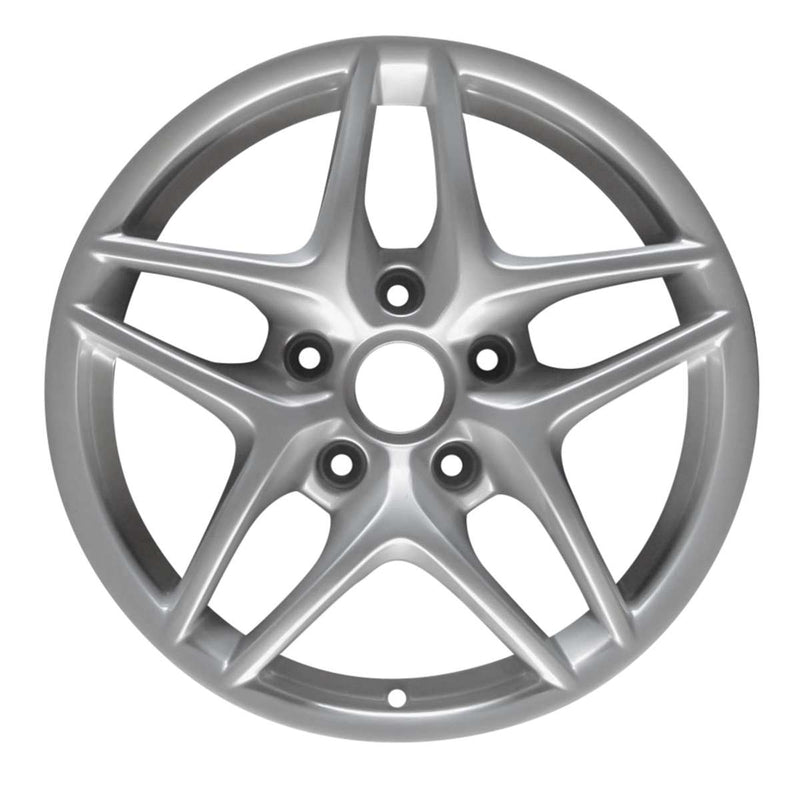 2009 porsche cayman wheel 17 silver aluminum 5 lug w67379s 5