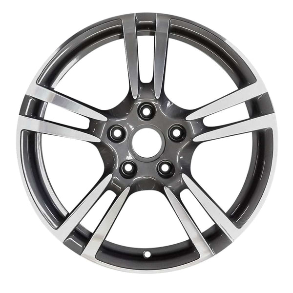 2011 porsche cayman wheel 19 polished charcoal aluminum 5 lug w67397pc 1