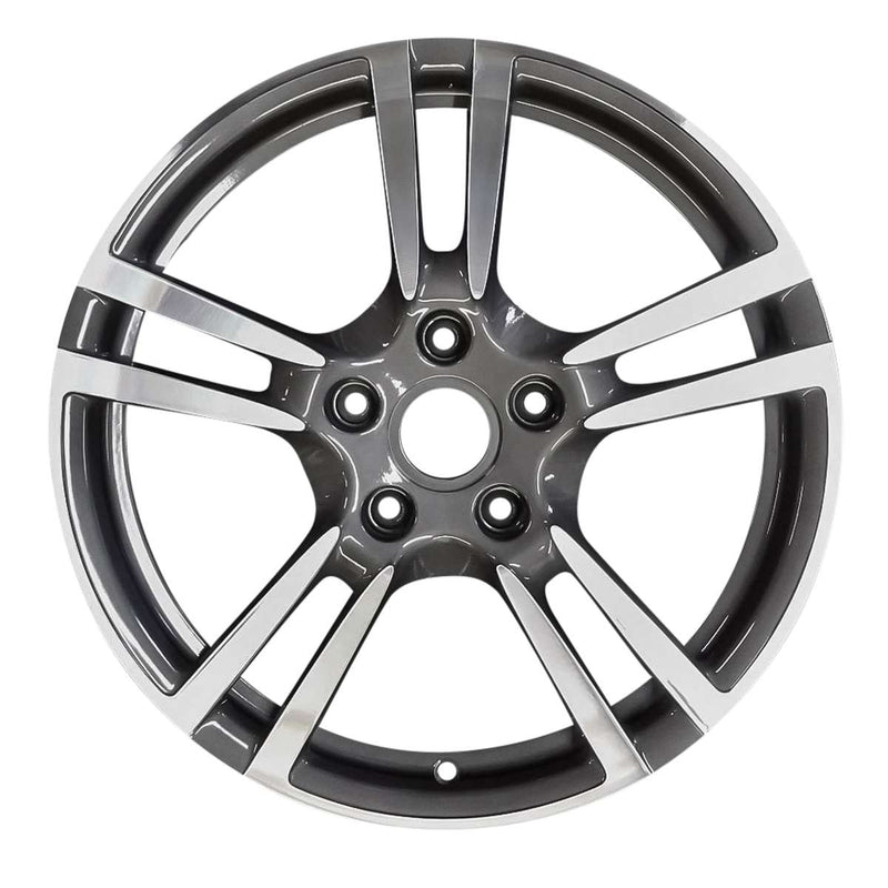 2012 porsche cayman wheel 19 polished charcoal aluminum 5 lug w67398pc 2