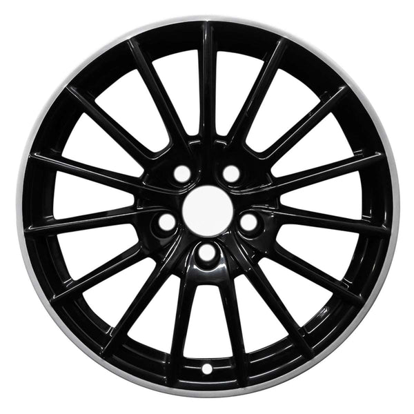 2013 porsche panamera wheel 20 black with machined lip aluminum 5 lug w67417bml 4