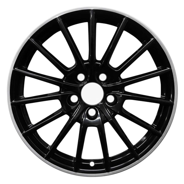 2016 porsche panamera wheel 20 black with machined lip aluminum 5 lug w67418bml 7